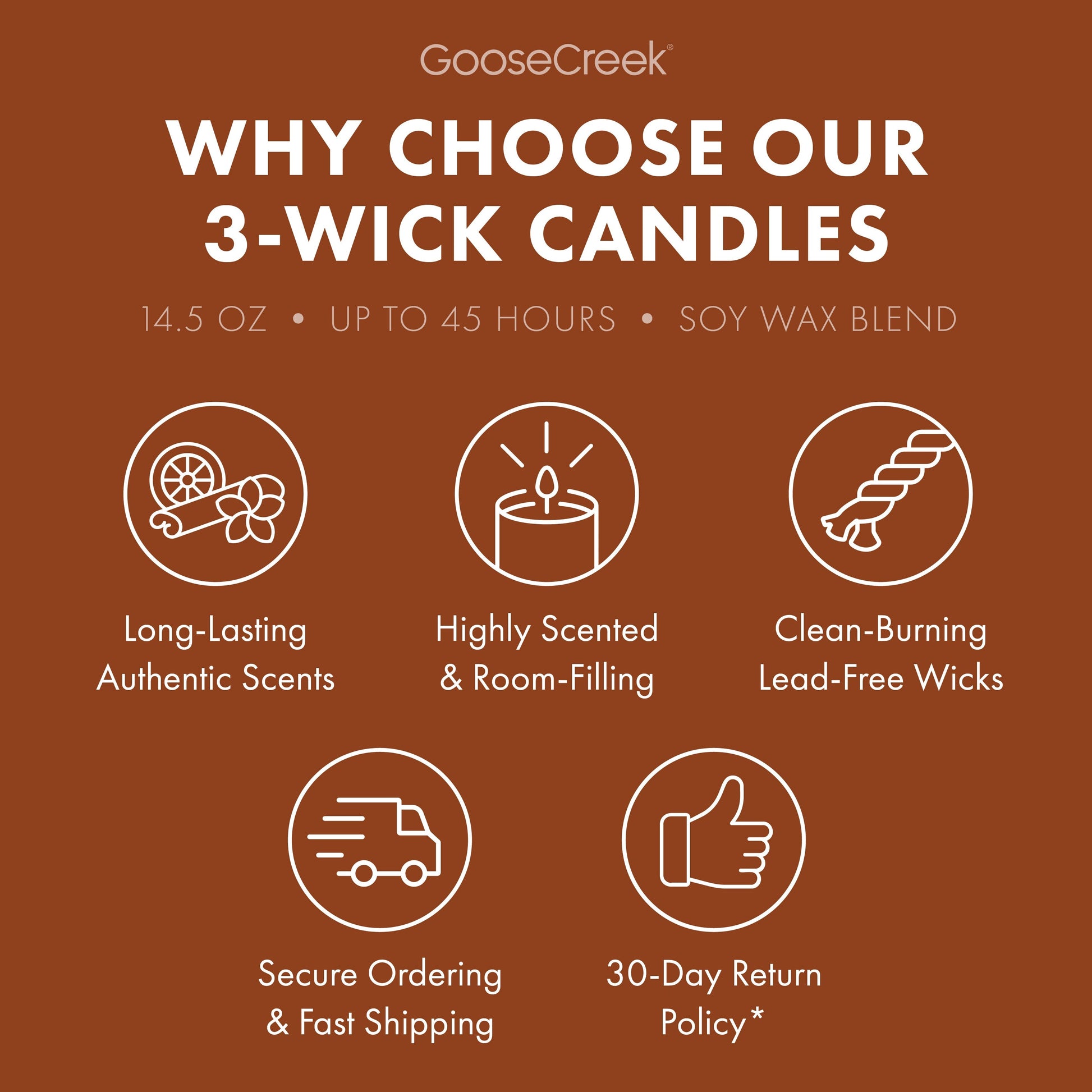 Teakwood Odor Eliminating 3-Wick Candle